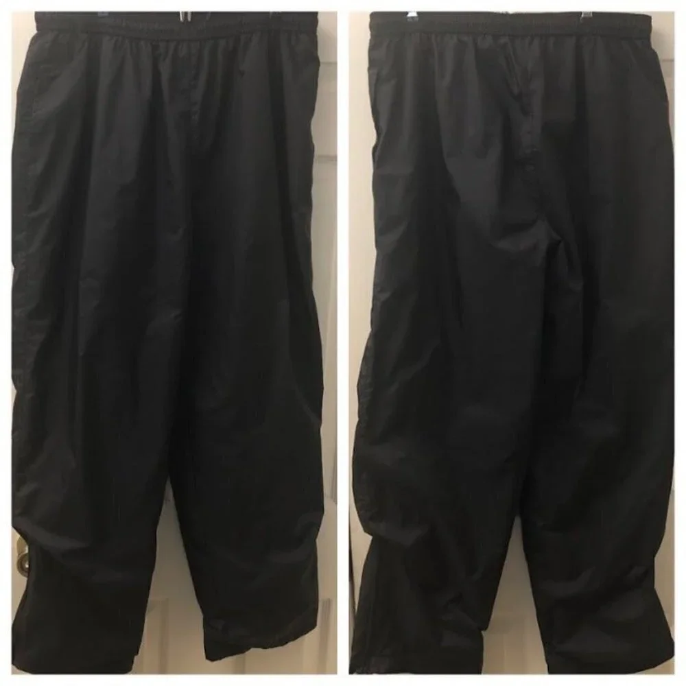 Vintage K-Swiss Black Training Athletic Pants XL Lined Elastic Waistband